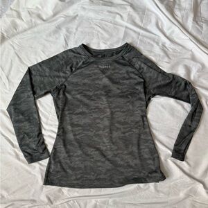 NOBULL Charcoal Patterned Long Sleeve Shirt large